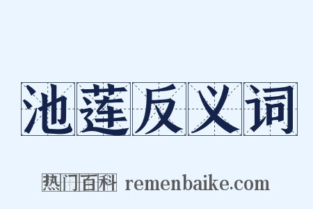 池莲反义词是什么意思的图片